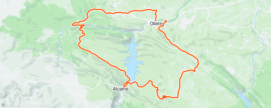 Mapa de la actividad, Alcaine por río Seco