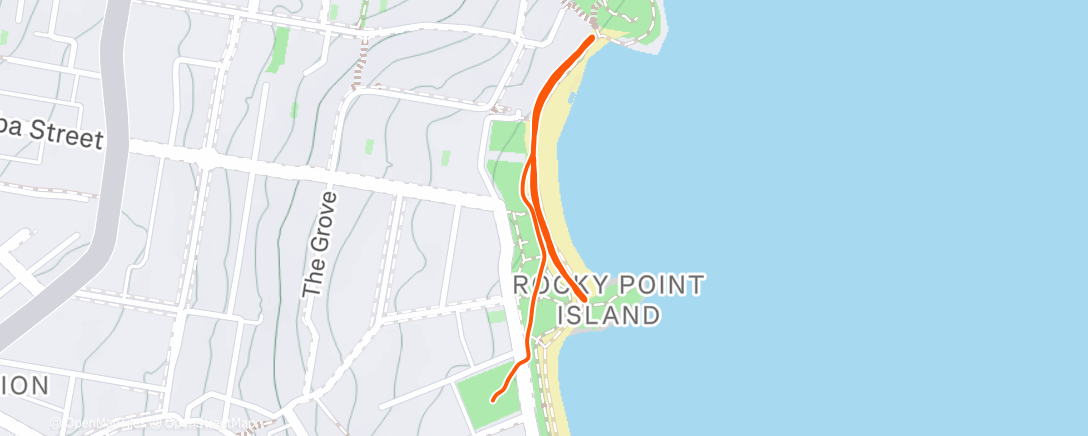 Map of the activity, Ted Neale soft sand run