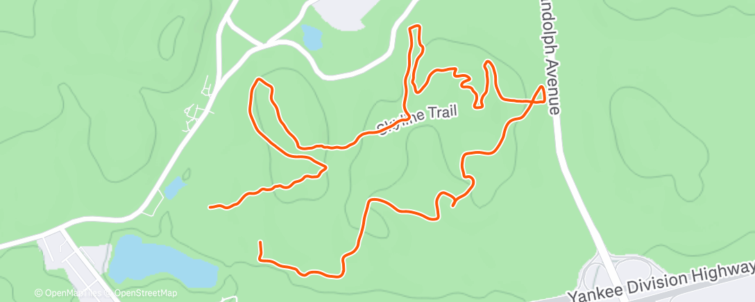 Map of the activity, Morning Hike