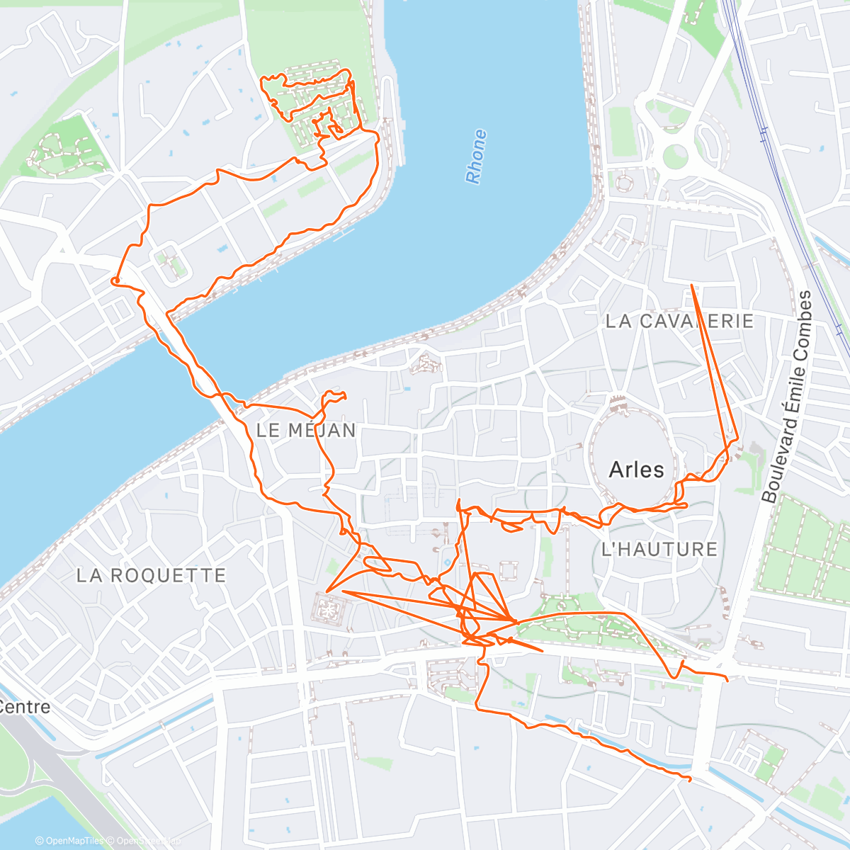 Map of the activity, Marche dans l'après-midi