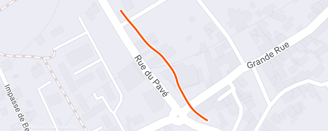 Map of the activity, Course à pied dans l'après-midi