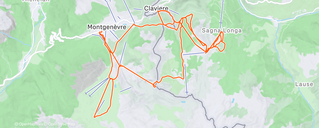 Карта физической активности (Ski alpin le midi)