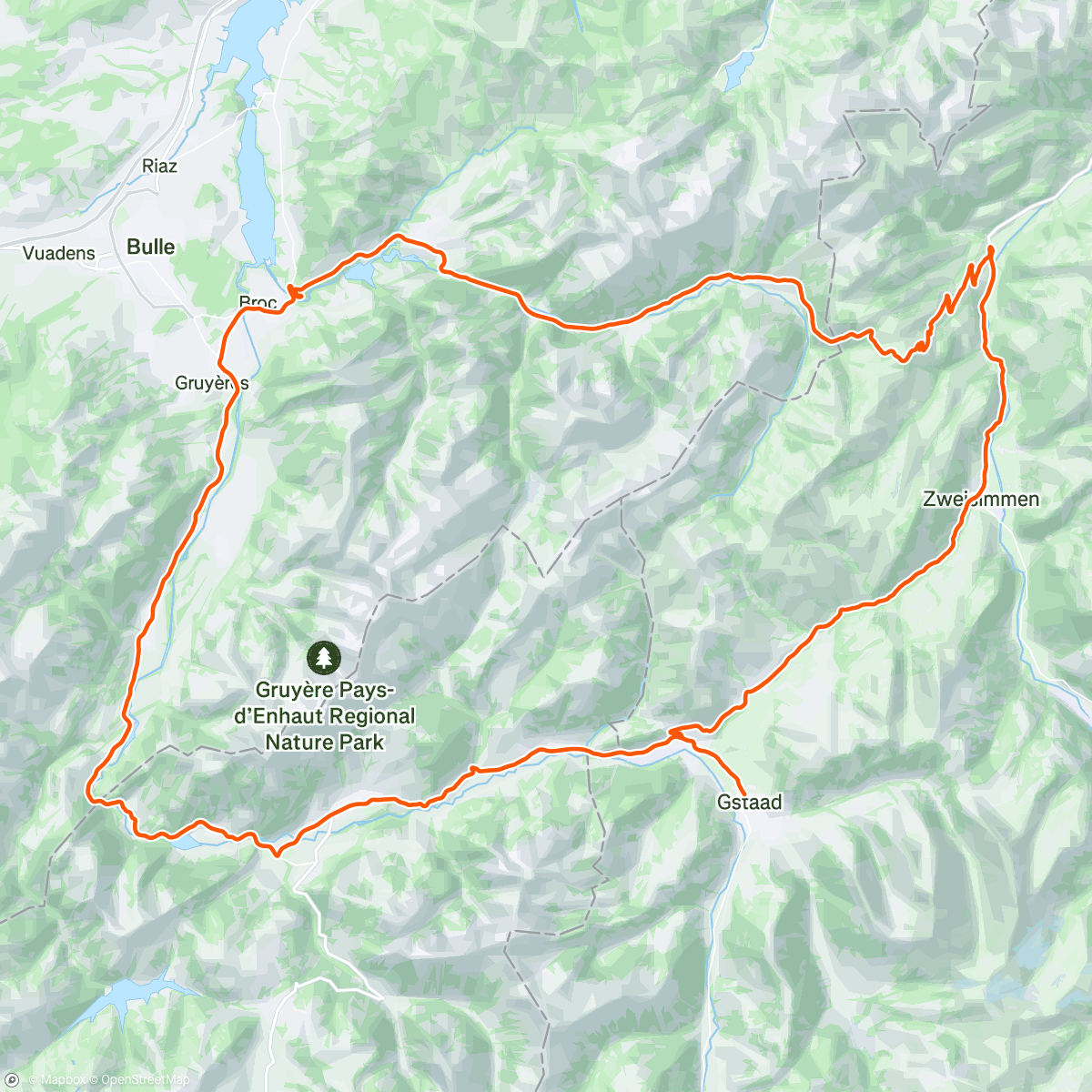 Map of the activity, Tour de Suisse 🇨🇭 stage 1 🥈