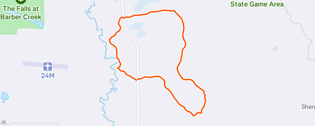 Map of the activity, Afternoon Trail Run