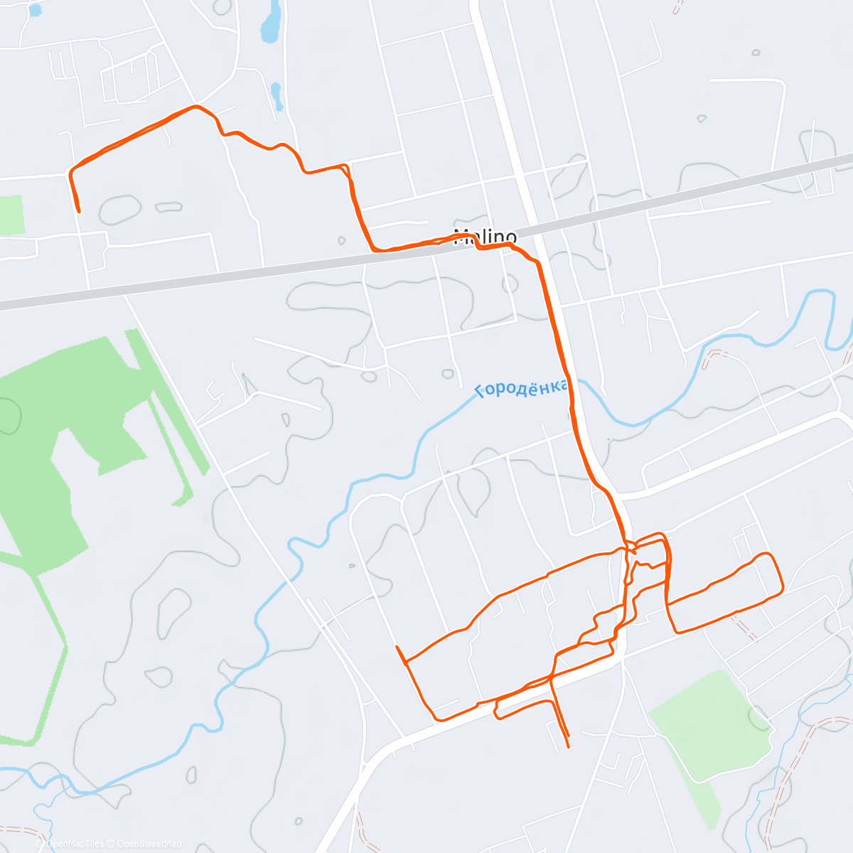 Map of the activity, Lunch Run