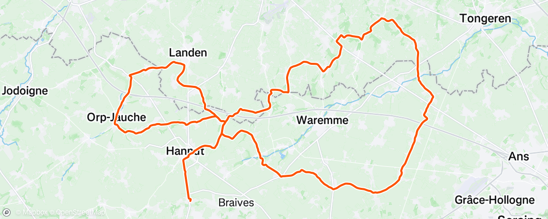 Map of the activity, Morning Ride