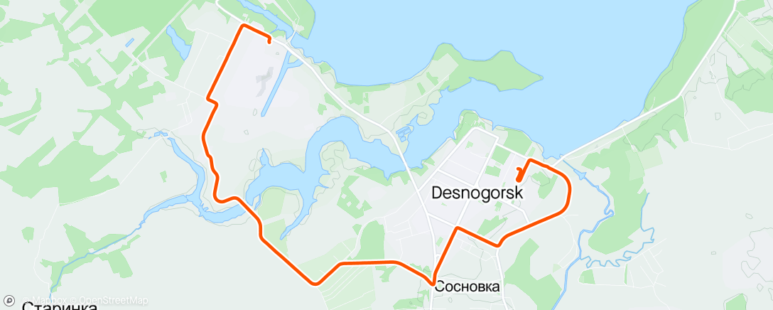 Map of the activity, САЭС - Десногорск (большой круг)
