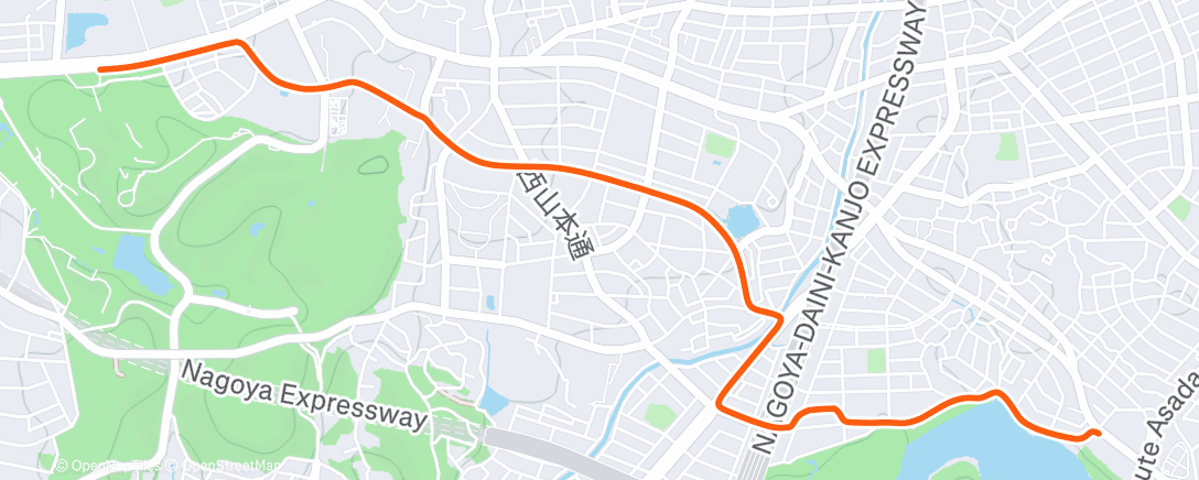 Map of the activity, すべての終わりライド