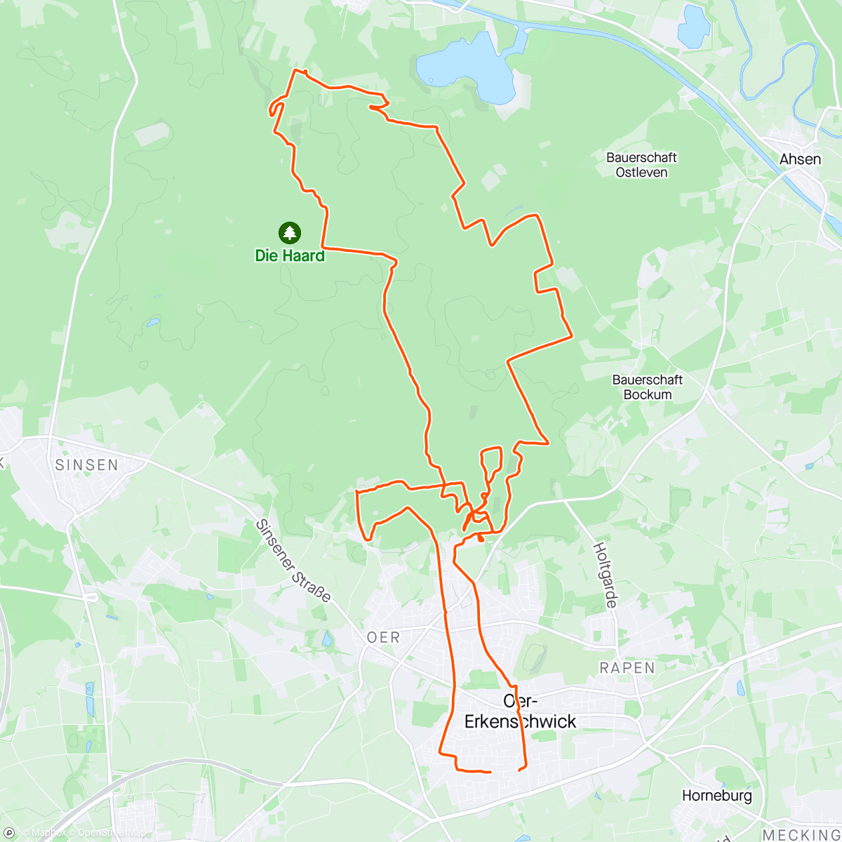 Map of the activity, Haardbiker kreativ Power Runde