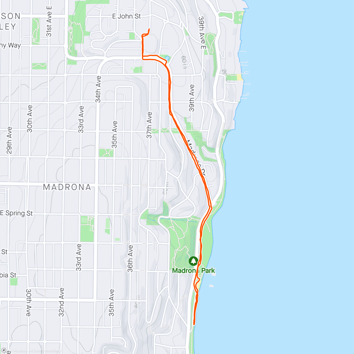 Map of the activity, Morning Mama Miles