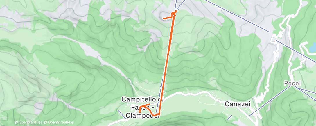 Map of the activity, Lunch Hike