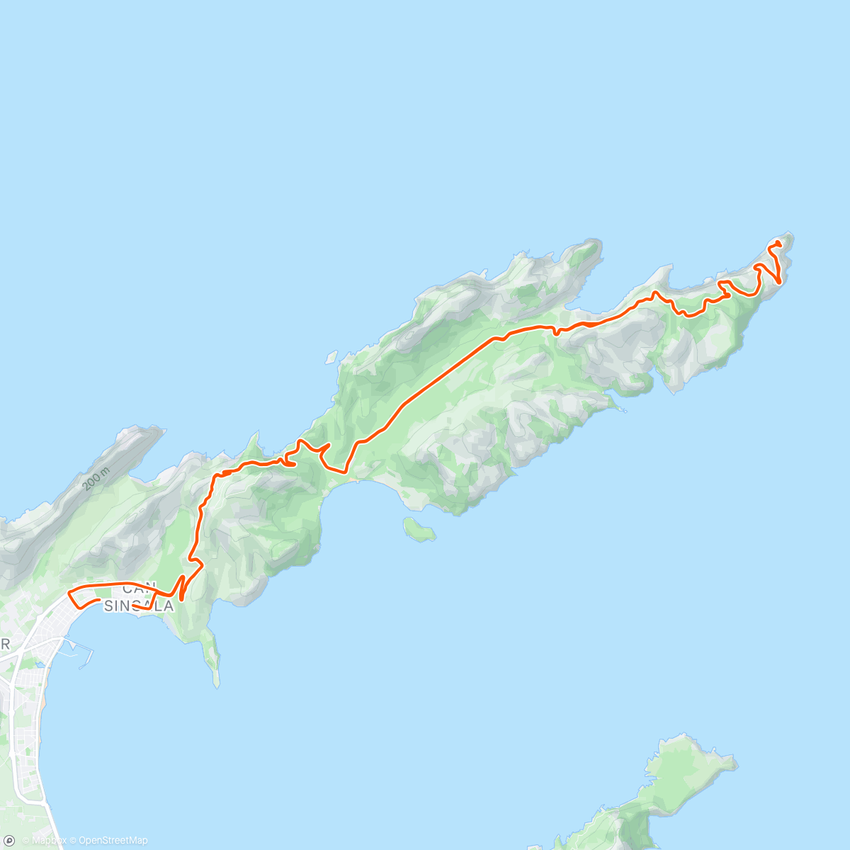 Map of the activity, 20th June - Lighthouse - missed the bus on the way back … just 🥴