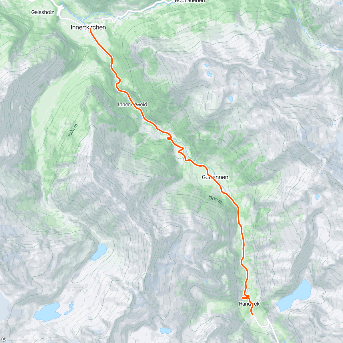 Mapa da atividade, ROUVY - Alpenbrevet - Grimselpass from Innertkirchen - part 1