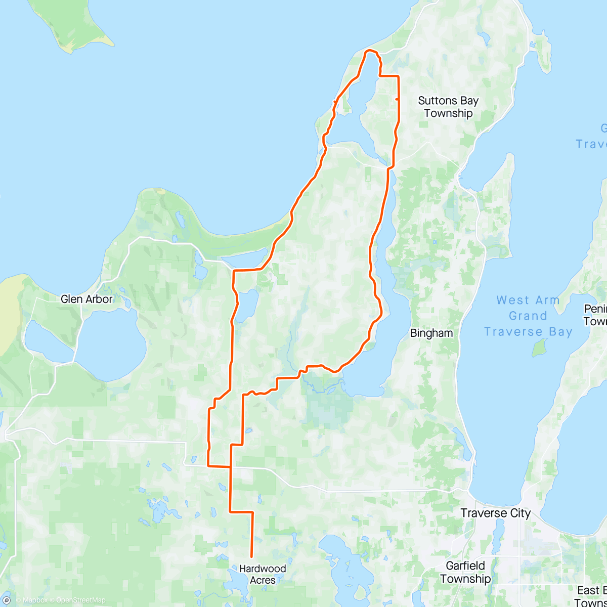 Map of the activity, North Lake Leelanau