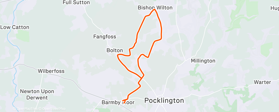 Mappa dell'attività Afternoon Ride