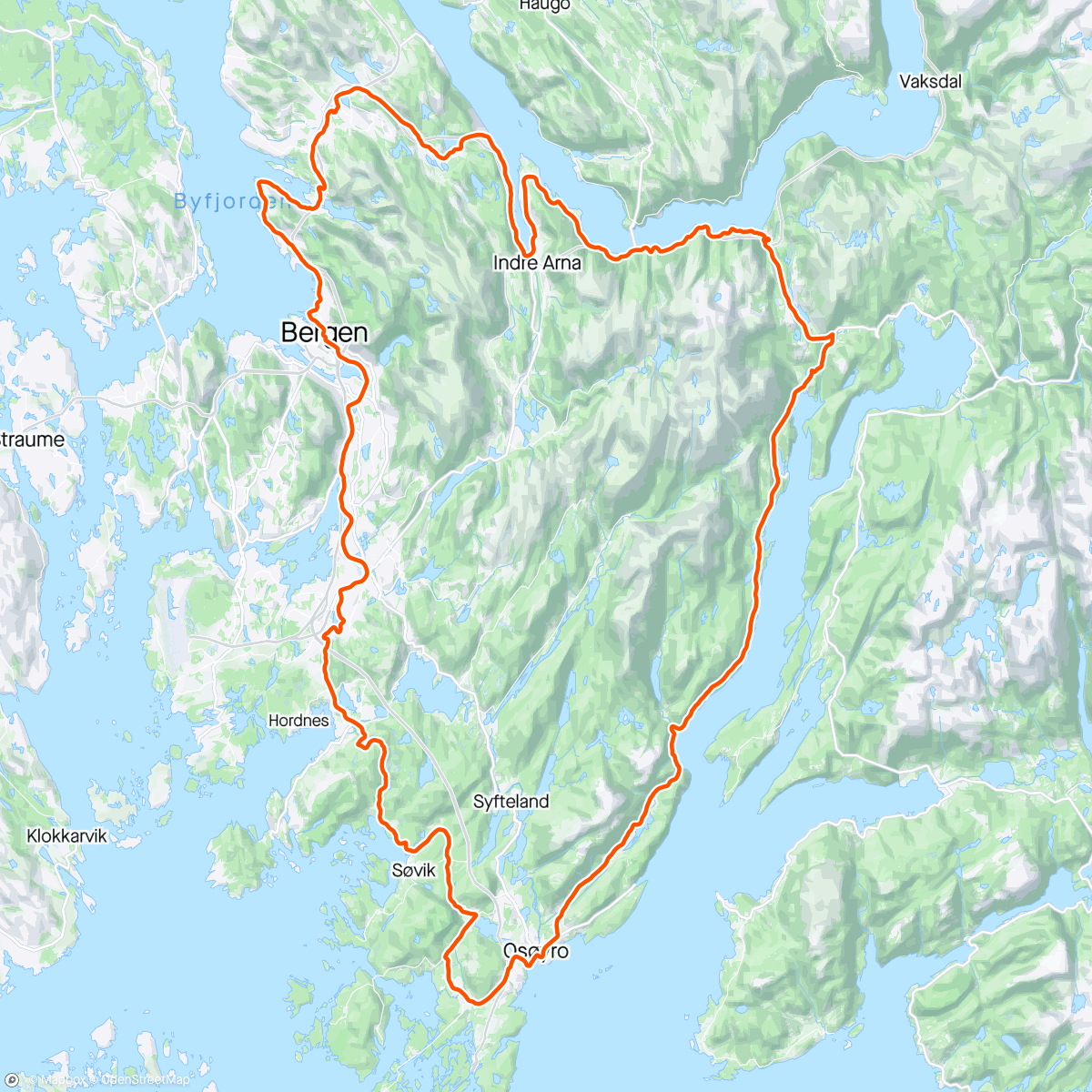 Map of the activity, Gullfjellet ☀️