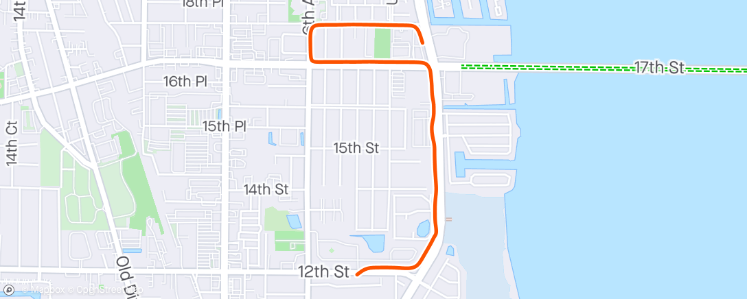 Map of the activity, Jog with the wife