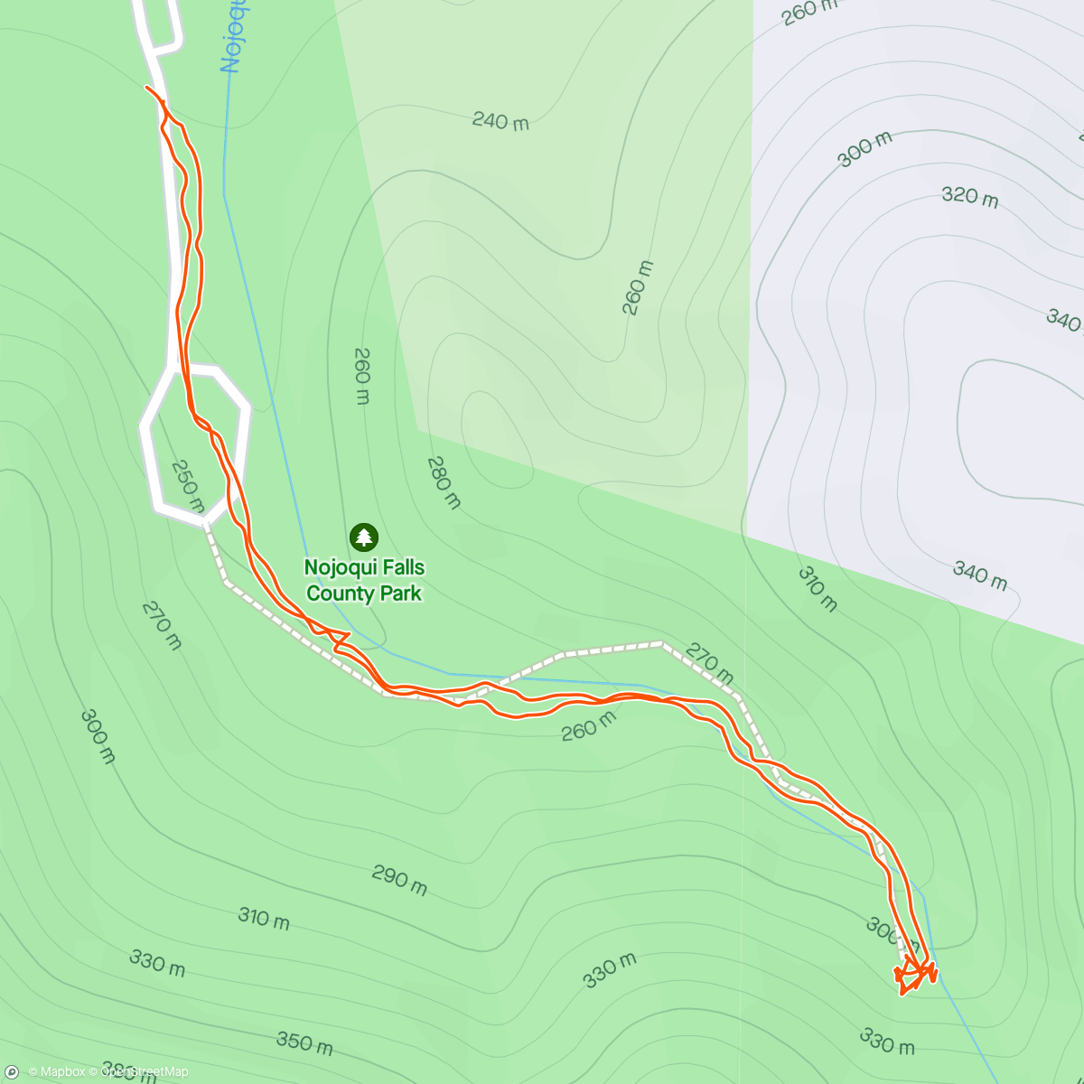 Map of the activity, Afternoon Hike: NOJOQUI Falls
