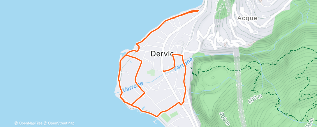 Map of the activity, Morning Run