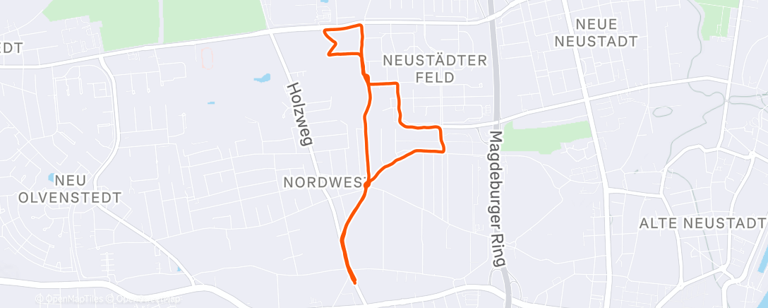 Map of the activity, Morning Run