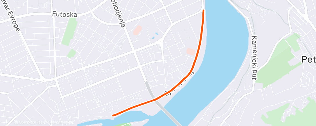 Map of the activity, Morning Run