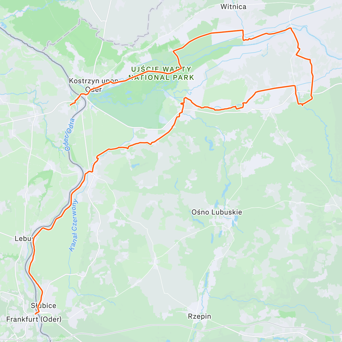 Map of the activity, Wycieczka do Polski, część 2