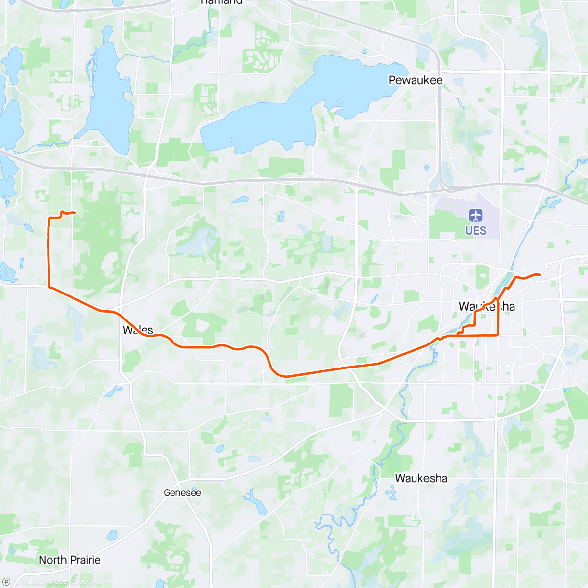 Map of the activity, Day before National Jelly Bean Day Ride