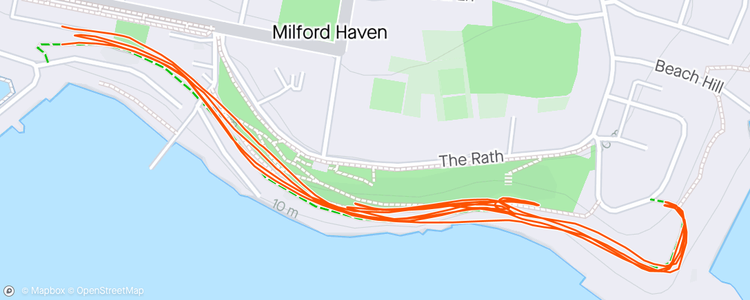Map of the activity, Milford Waterfront parkrun