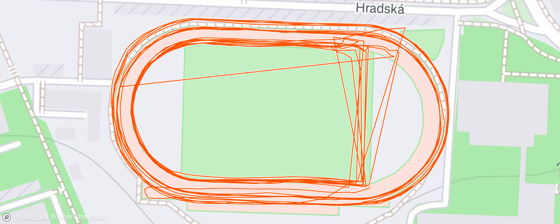 Map of the activity, 2×(5×300m) + RaV