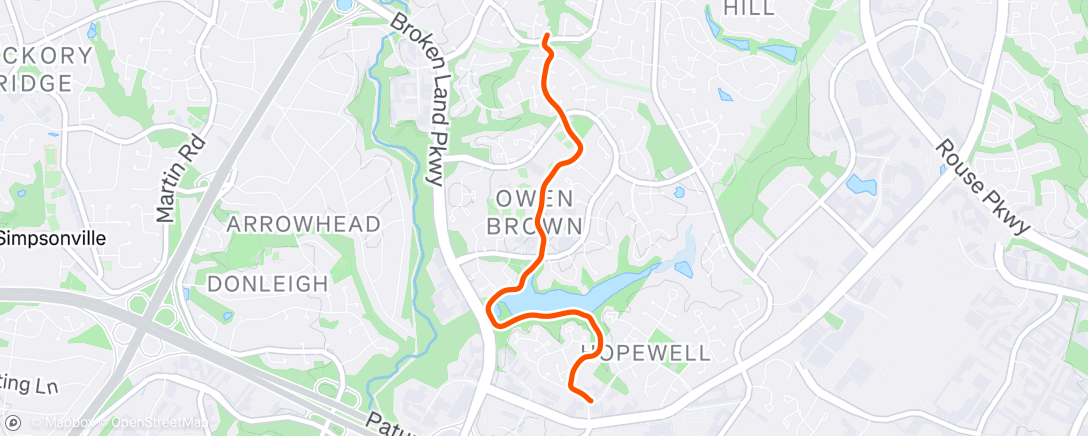 Map of the activity, From the gym