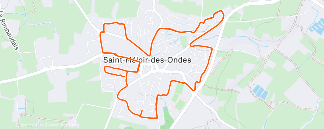 Карта физической активности (Course à pied en soirée)