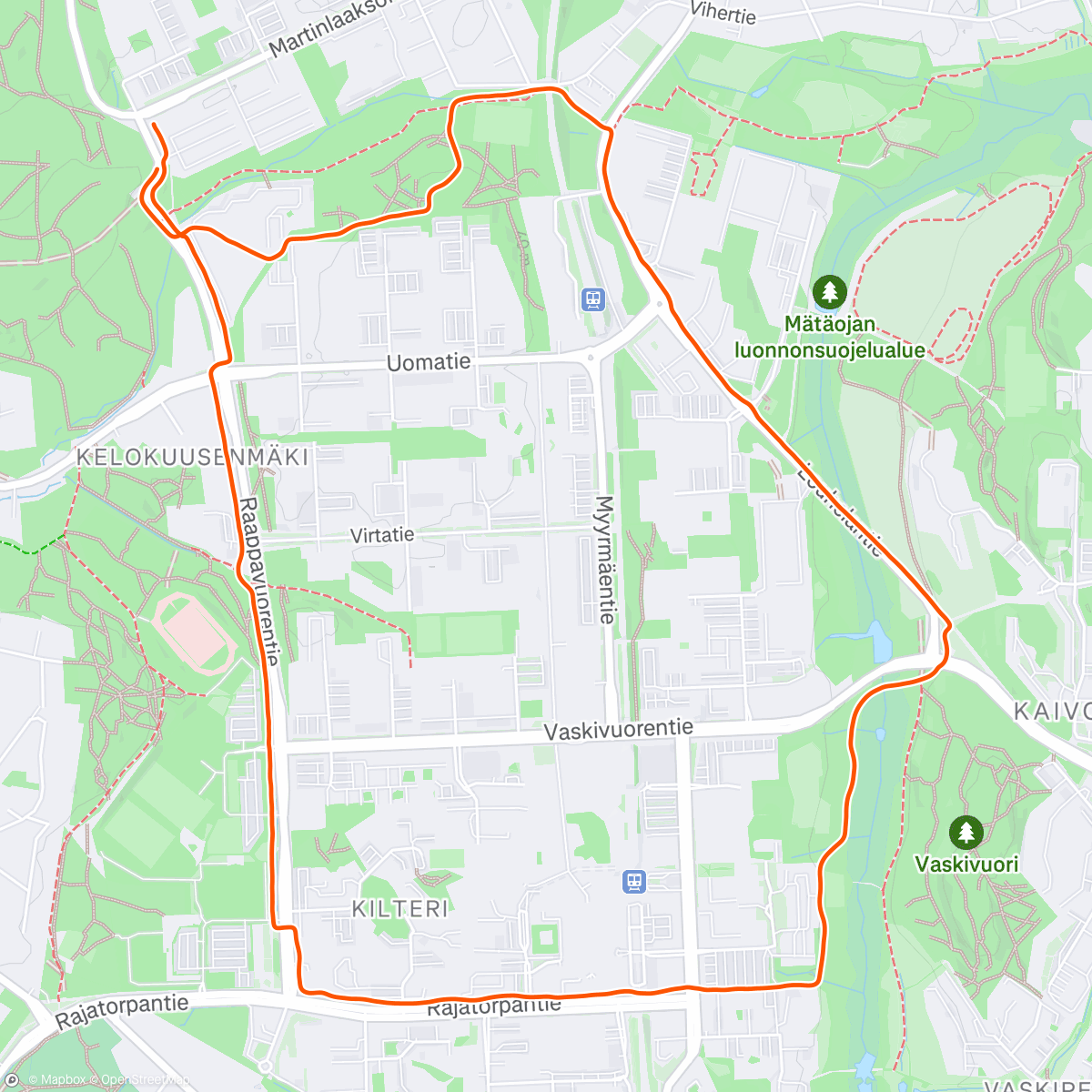 Map of the activity, Morning Run