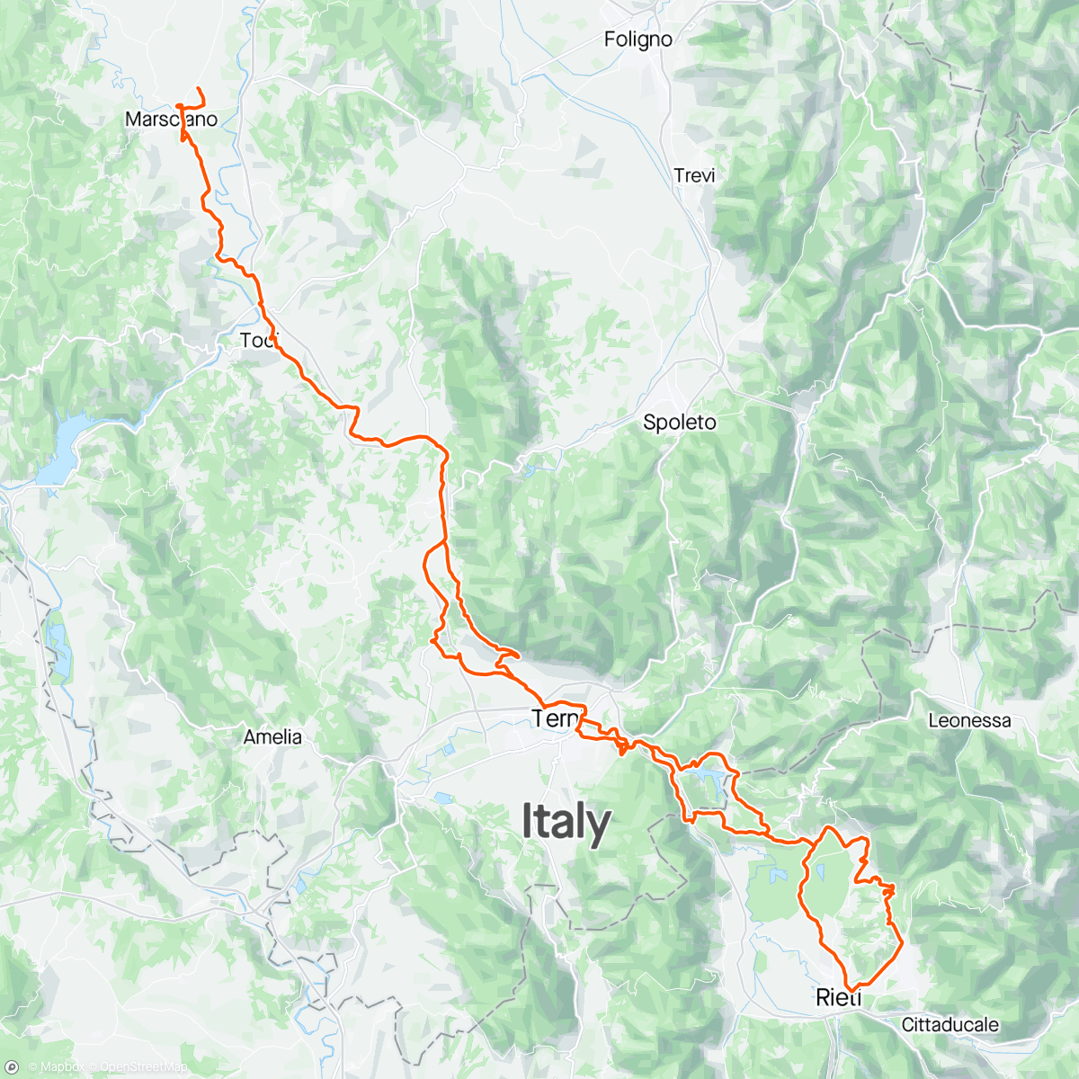 Map of the activity, To Rieti col marto e super cri poi ritorno 🔥