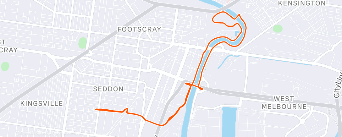 Map of the activity, Morning Run