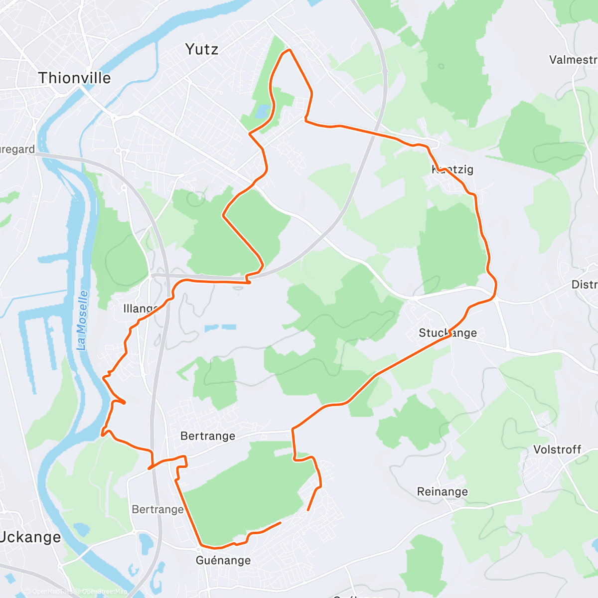 Map of the activity, Cargo Ride dans la neige