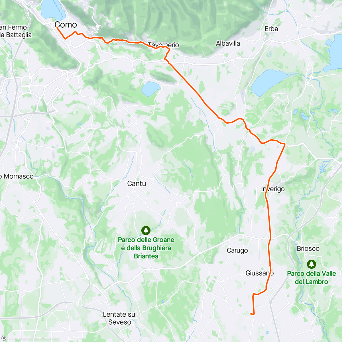 Map of the activity, Commute.