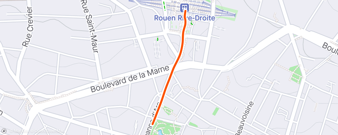 「Sortie en vélo électrique le matin」活動的地圖