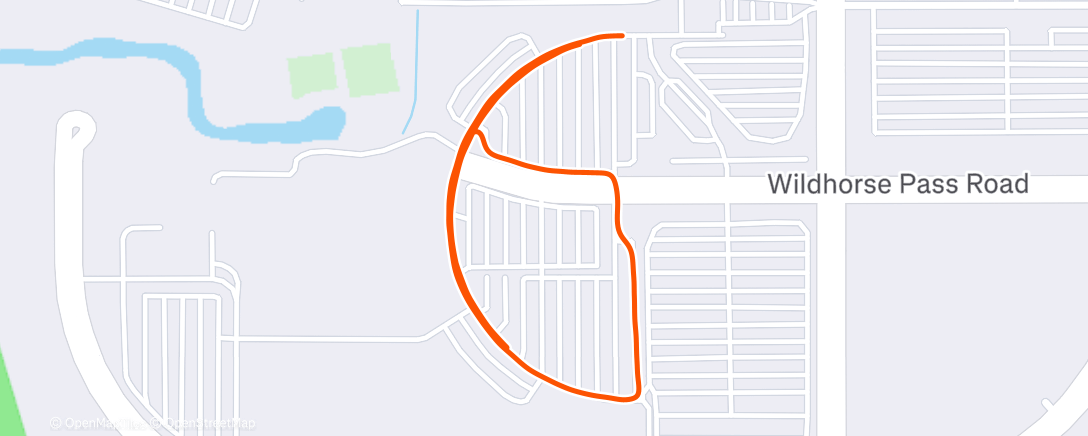 Map of the activity, Morning Run