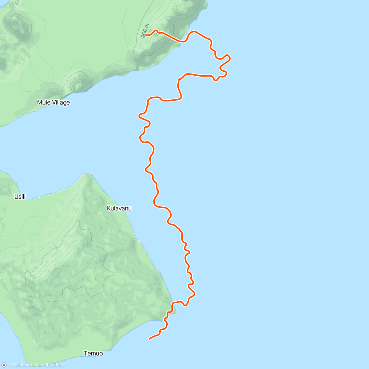 Карта физической активности (Zwift - Going Coastal in Watopia)