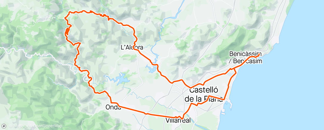 Karte der Aktivität „Castillo Villamalefa por Onda”