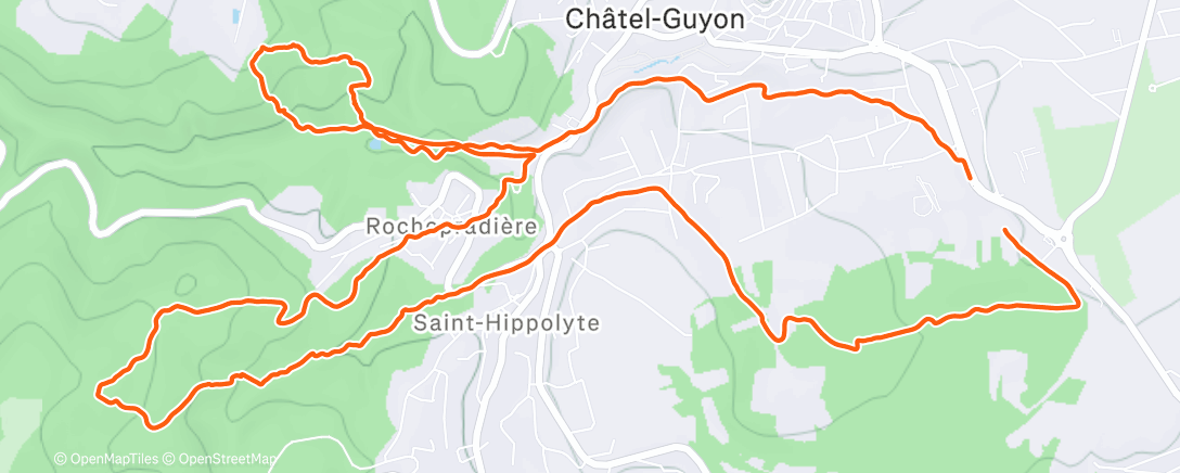 Map of the activity, Sortie en VTT électrique dans l'après-midi