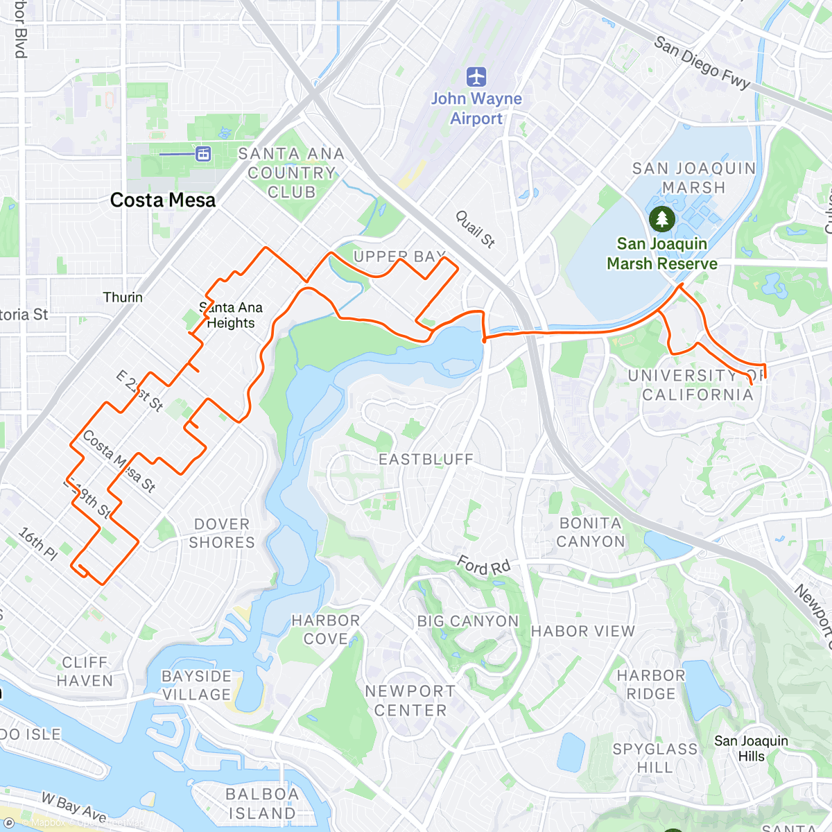 Map of the activity, Afternoon Ride