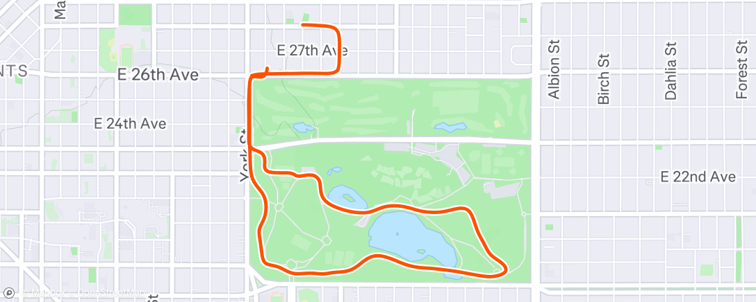 Map of the activity, Morning Run