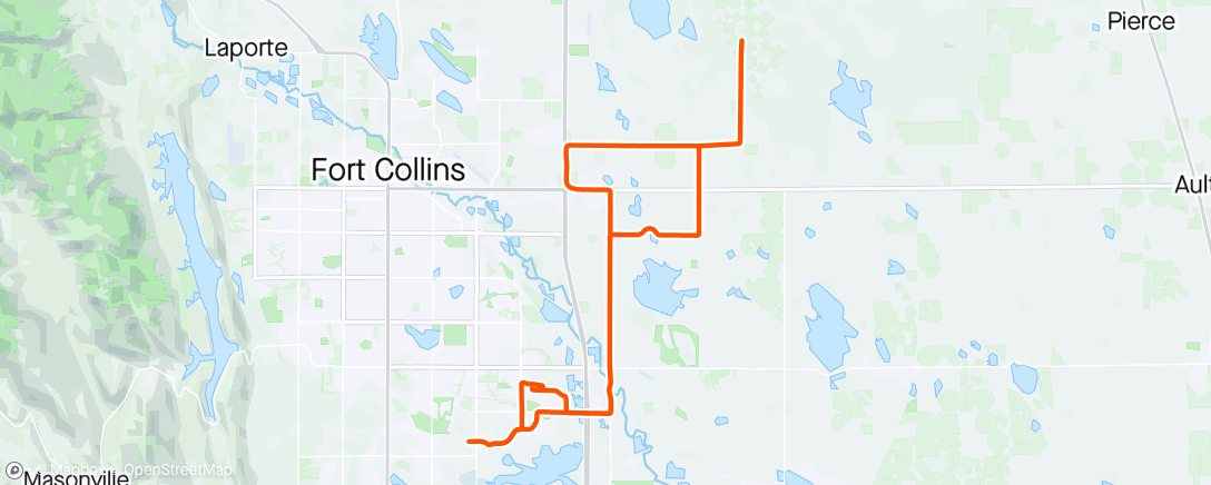 Map of the activity, Lunch Ride