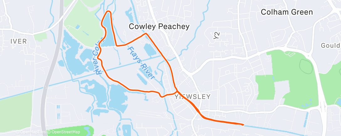Map of the activity, Morning Run