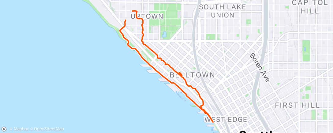 Map of the activity, Morning Run
