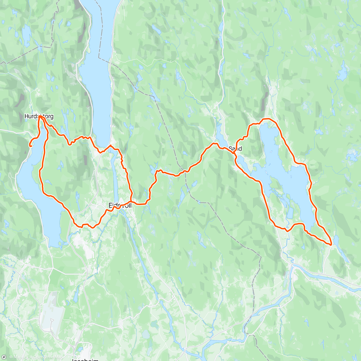 Map of the activity, På nye trakter, Hurdalen og Odal, så varmt 🥵🥵