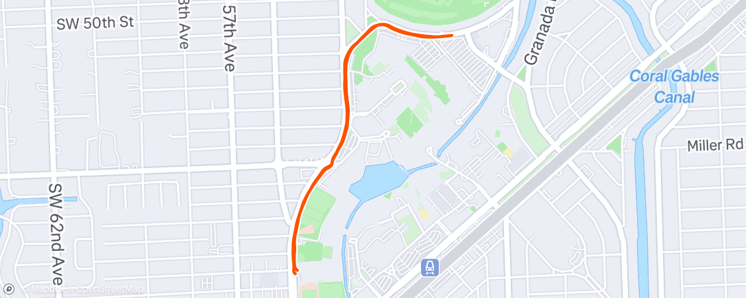 Map of the activity, Afternoon Run