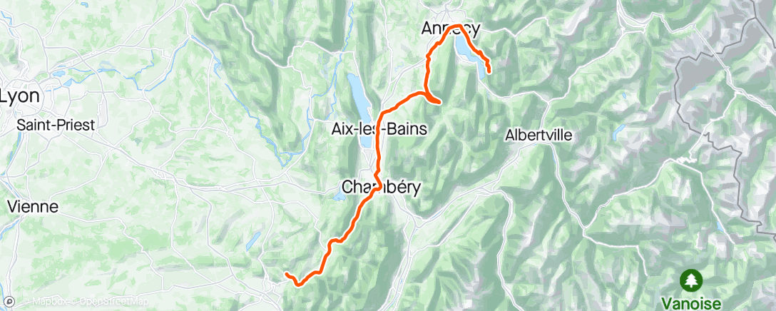 Map of the activity, Col de la forclaz depuis la maison
