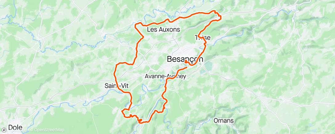 Map of the activity, LA FLÈCHE BISONTINE